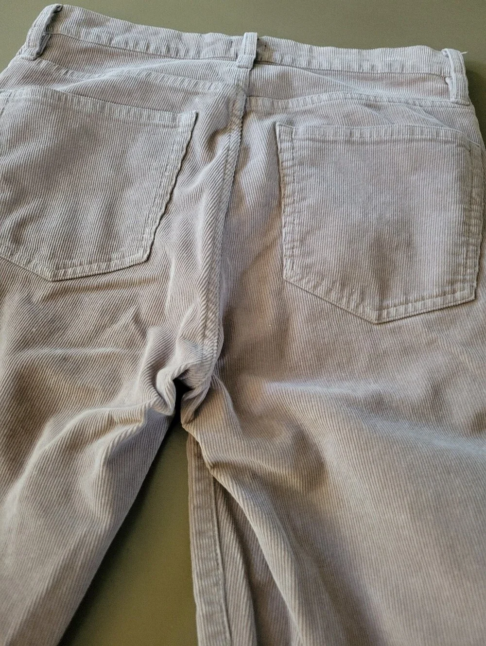 J Crew Corduroy Pant Vintage Slim Straight Leg Gray Ankle Crop Cotton Lyocell 28